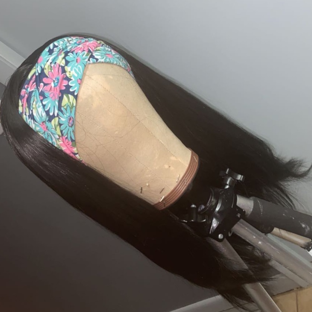 Synthetic straight headband wig